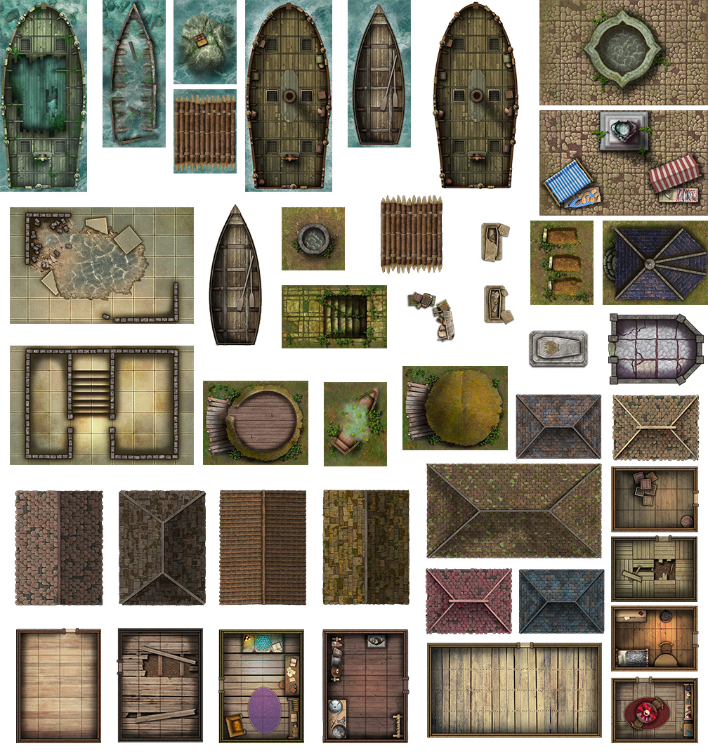 Review of Add-On Scenery for RPG Battle Maps: Town Trimmings - RPGnet RPG  Game Index