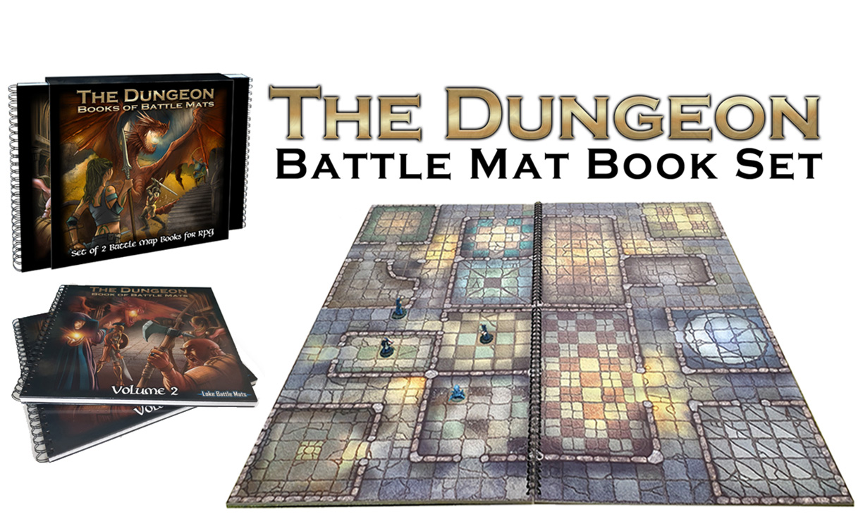 thumbnail image 2 of Dungeon Books Of Battle Mats - Modular RPG Map Set For Tabletop Gaming 2 of 13